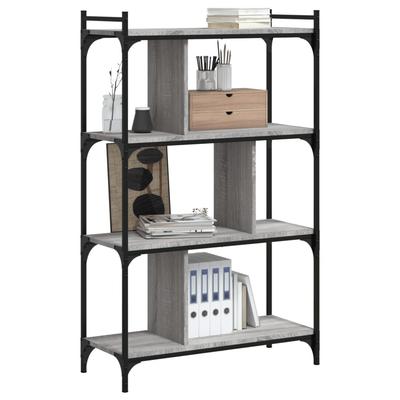 Bookshelf 4 Shelves Grey Sonoma 76 X 32 X 123 Cm Engineered Wood