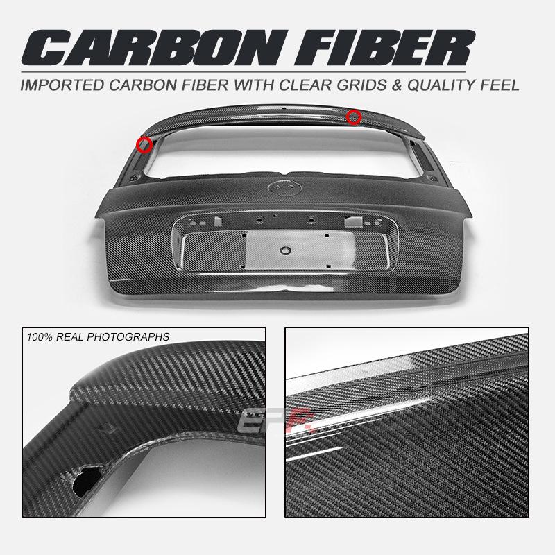Original Carbon Fiber Rear Tailgate, Panel, and Trunk Lid for Fiat Abas 500/595.