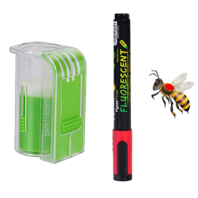 

Queen Bee Marking Bottle with Marker Pen Bee Marking Tool Set Queen Bee Marking Set Queen Bee Catcher Clip Beekeeping Tools 1 SET