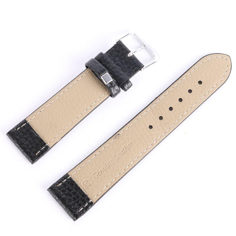 Lychee Pattern PU Leather Watch Strap