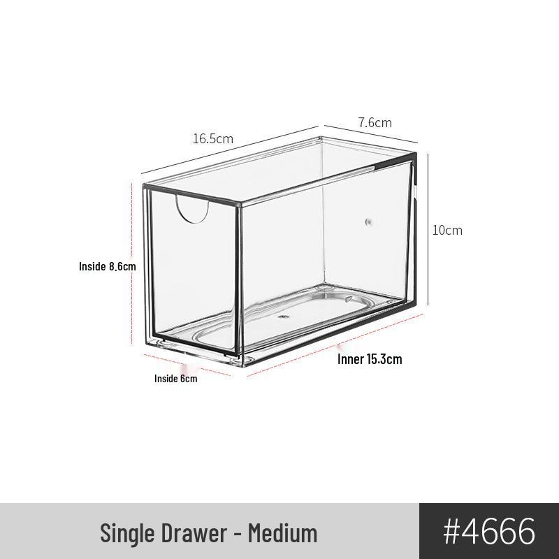 Narrow Bathroom Mirror Cabinet with Built-in Shelf - Vanity Organizer for Cosmetics and Lipstick