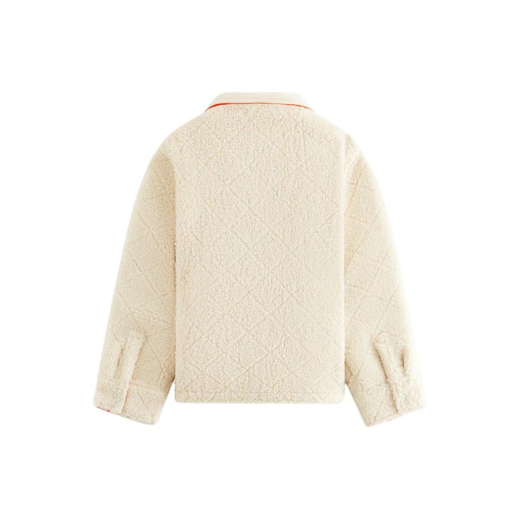 Kith Fall Classics 2024 Reversible Ola Notch Collar Single-Breasted Drop Shoulder Long Sleeve Jacket Kids Jackets White KHK010178-102