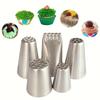 5pcs Cookies Tip Metal Cream Decorating Tip Sets Pastry Tools Stainless Steel Piping Icing Nozzle Cupcake Head Dessert Tools New