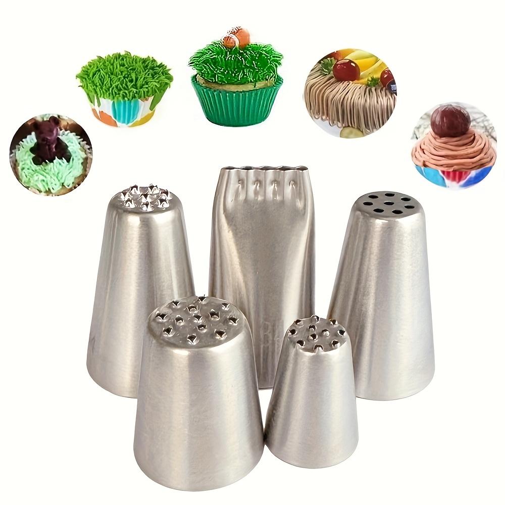 5pcs Cookies Tip Metal Cream Decorating Tip Sets Pastry Tools Stainless Steel Piping Icing Nozzle Cupcake Head Dessert Tools New