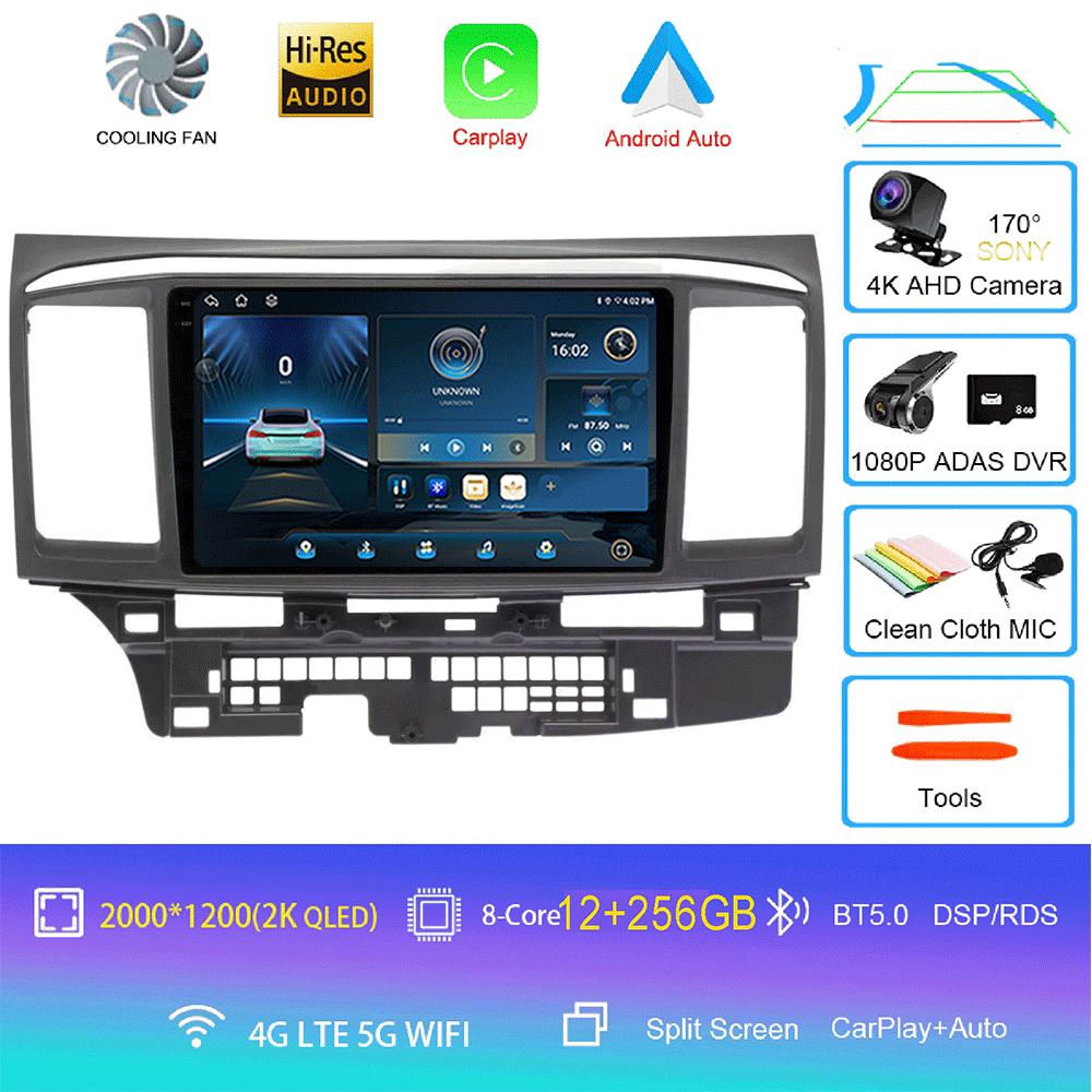 Android 14 video Player For MITSUBISHI LANCER 9 10 X 2008 - 2016 9Inch Car Radio Stereo Audio GPS Carplay Auto Screen