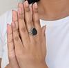 Raw Black Tourmaline Statement Ring, 925 Sterling Silver, Minimalist Handmade Boho Ring for Women