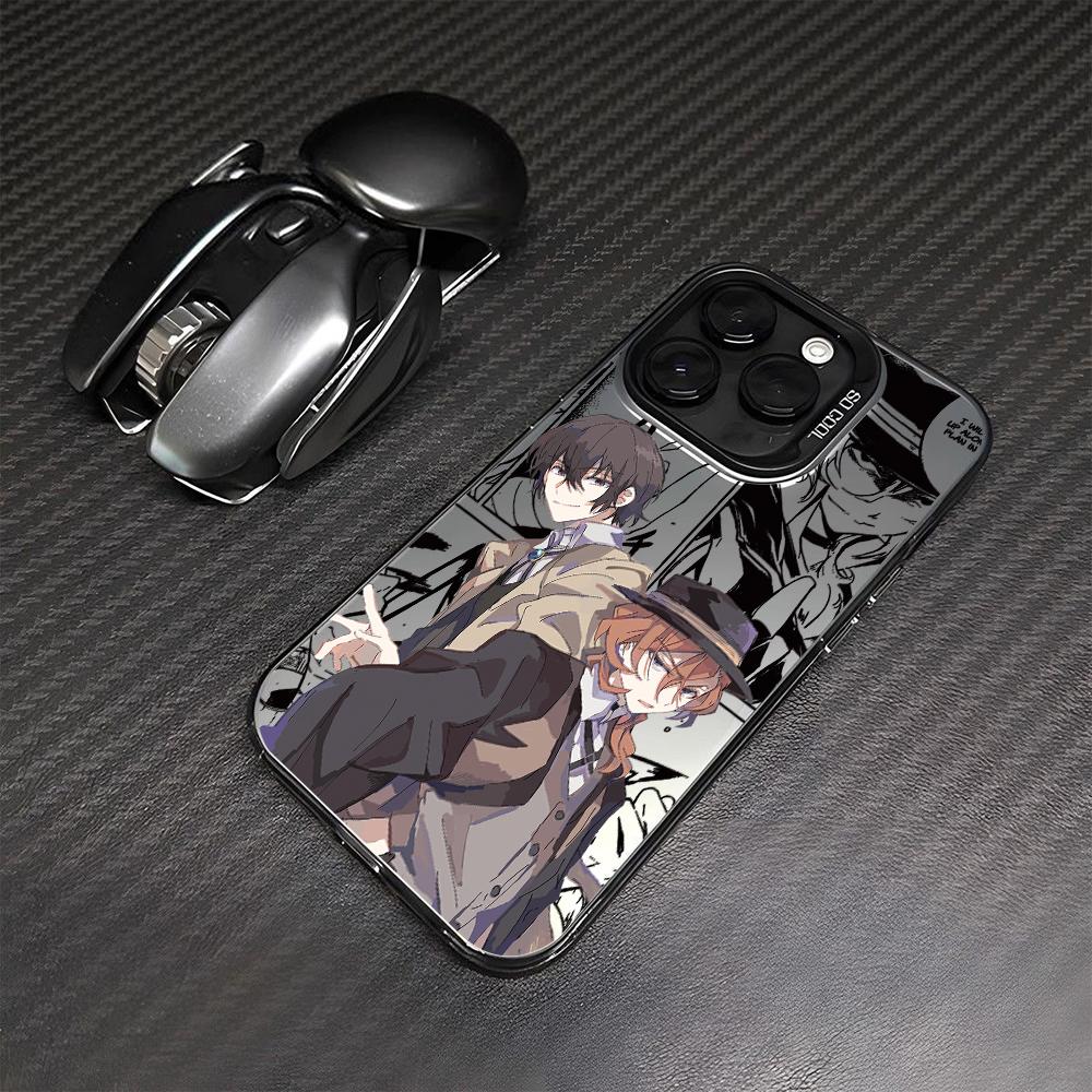 Anime Dazaies Osamus Phone Case for iPhone 17 Air 16 16e 15 14 Plus 13 12 11 Pro Max X Xs XR 8 Colorful Silver Hard Cover
