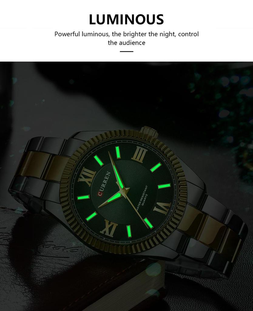 CURREN 8453 Men's Waterproof Quartz Watch with Steel Band - Simple and Elegant Business Style