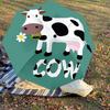 1PC cow flowerUmbrella-8-Rib Reinforced, Automatic Open, Lightweight & Durable, Cute Fashion Accessory for Outdoor-P187