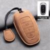 Leather Car Key Case Cover Shell For Hyundai Grand Santa Fe 3 DM I30 IX35 Ix45 Encino KONA Solaris Azera Grandeur Creta 2 Kona