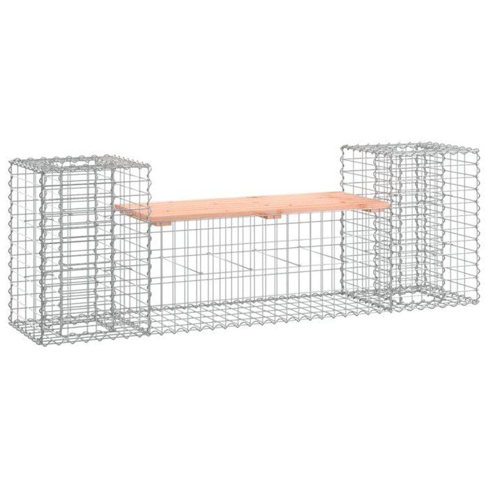 VidaXL Banc de jardin design gabion 183x41x60,5 cm bois massif douglas 834388