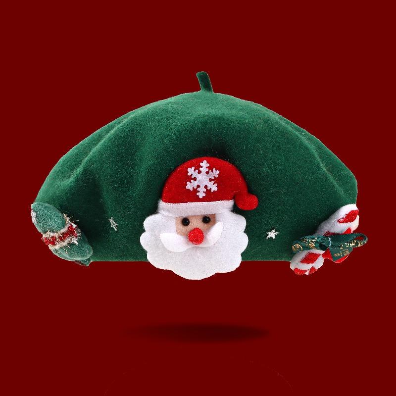 Women S Wool Beret Christmas Festival Warm Hat