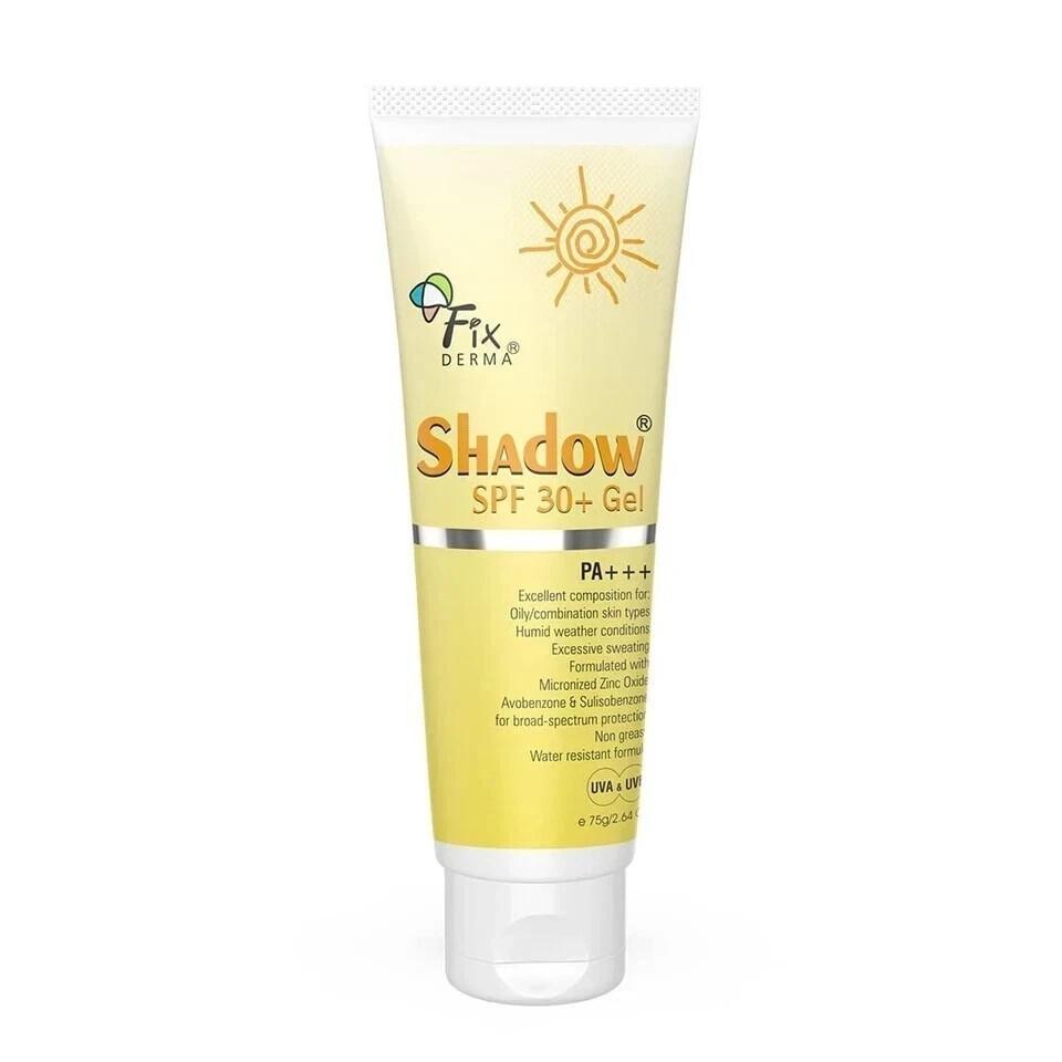Fixderma Shadow Sunscreen SPF 30+ PA+++ Gel Broad Spectrum Sunscreen 75gm