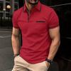 Men Summer Short Sleeve Fashion Loose Pure Color Polo Shirt Men High Elasticity Sport Comfortable Golf Polo Shirt Tops