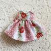 Handmade Printed Dresses For 1/11 OB11 Dolls Short Sleeve Outfits Dresses Fashion Doll Clothes Skirt For 1/12 BJD Dolls Tops