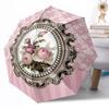 Floral Fantasy Garden Compact Travel Automatic Umbrella Compact 8-Rib weight weight Perfect for Outdoor Adventures Fashion Lovers