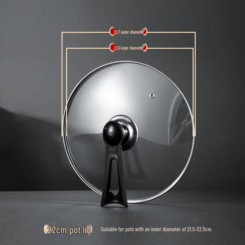 Universal Stainless Steel Tempered Glass Pot Lid