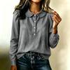 Women's Denim Button Down Shirt with Lapel Collar for Casual Daily Wear