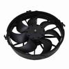 24V Car Cooling Air Fan 7 Blades 160W Power Heat Dissipation Black for Buses Trucks