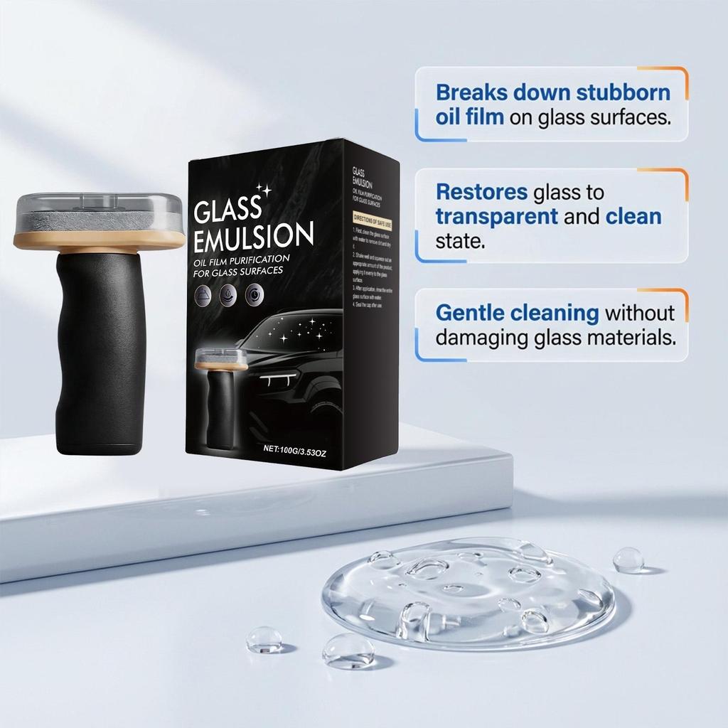 Glass Oil Film Brush for Easy Daily Oil Stain Cleaning and Clear Car Windows and Mirrors
