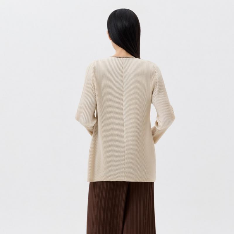 Pleats Me Diagonal Detail Pleated Jacket Epjks126004