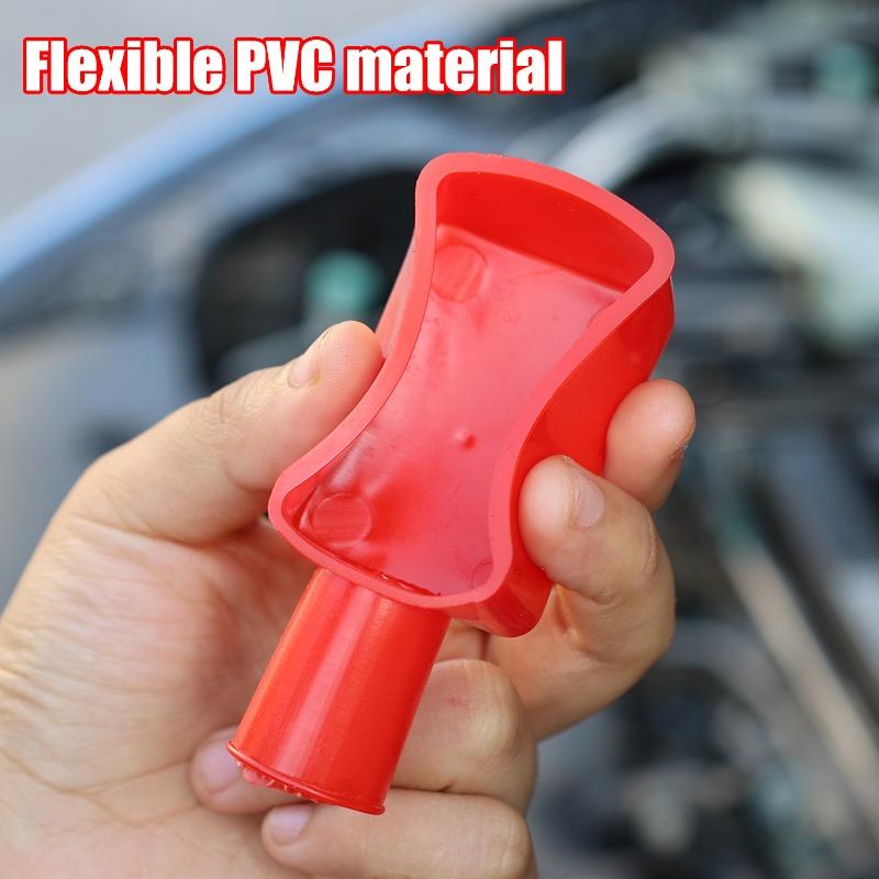 Car Battery Pole Positive and Negative Protection Cover Soft Plastic Flexible Battery Terminal Insulator Protective 2pcs/set