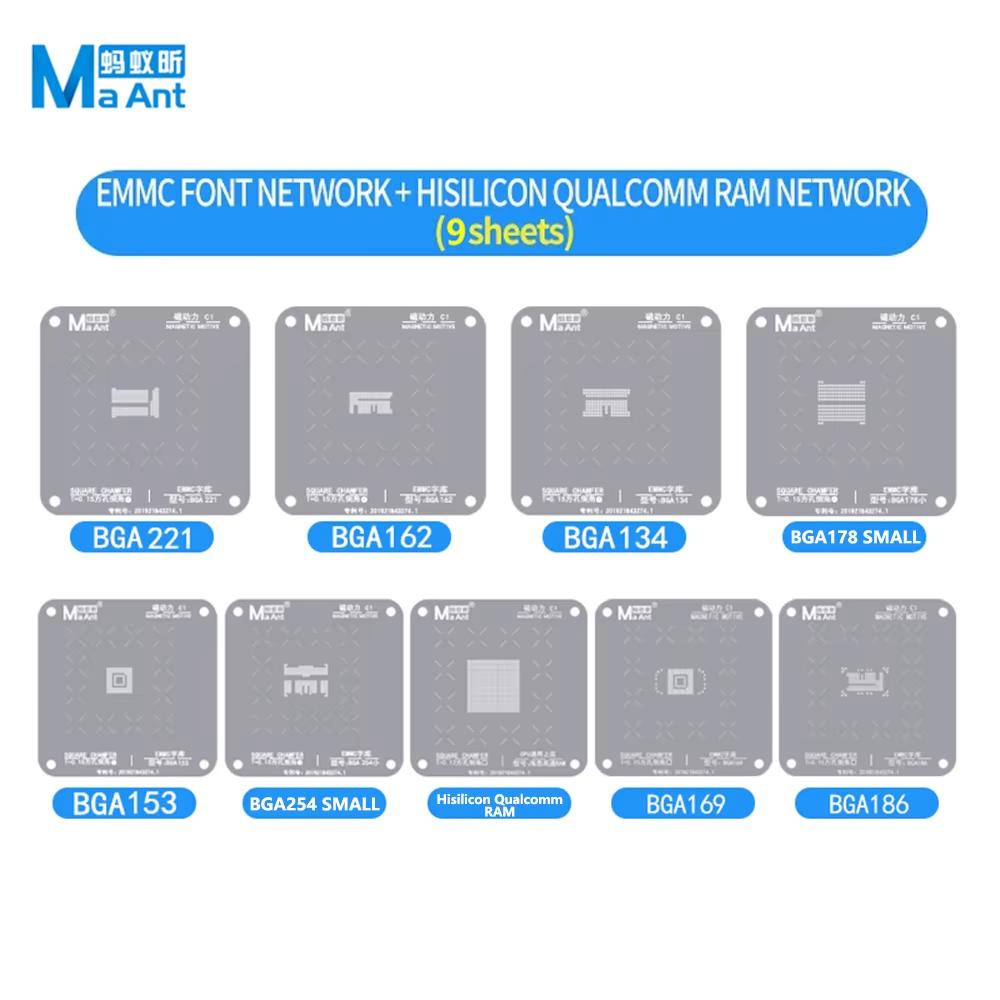 

MaAnt BGA Reballing Stencil Platform For iPhone A8-A16 Motherboard MTK EMMC Qualcomm HUAWEI CPU Welding Repair Tools