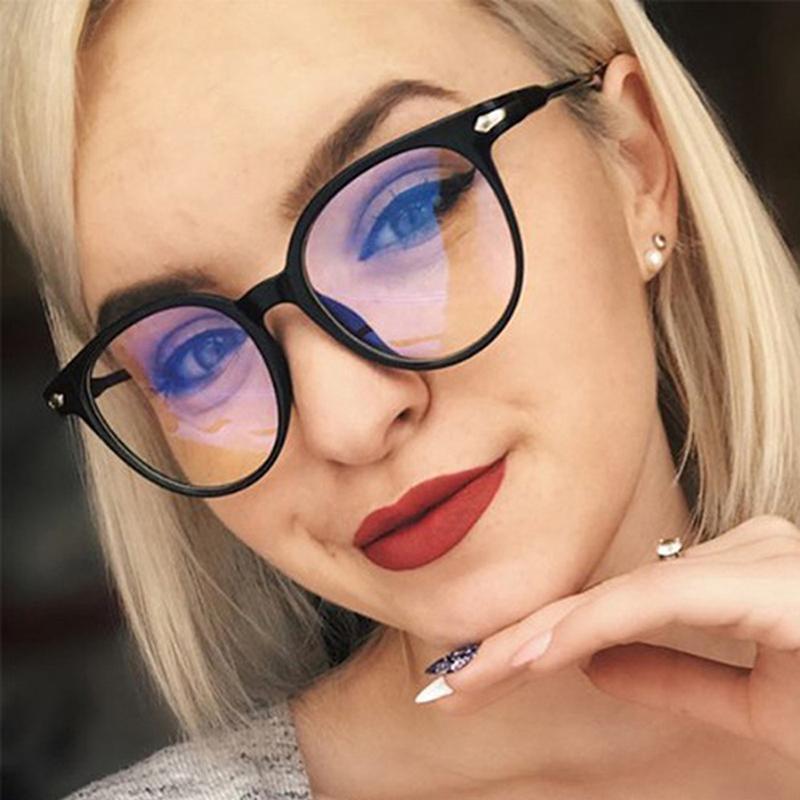 Blue Light Blocking Glasses Women Men Minimalist Round Eyewear Leisure Business Female Male Clear Anti Radiation Filter Glasses