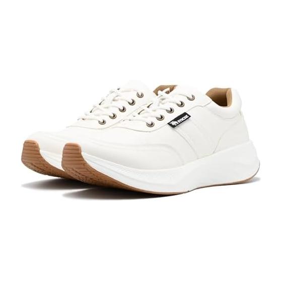 Mozu 5233 Shock Absorbing Thick Sole Sneakers Men s Walking Shoes Soft Walking Anti-Slip Round Sole Comfort Casual Faux Leather