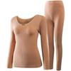 Women's Medium-Thick Thermal Body Shaping Underwear Set - Tight-Fitting, Warm Autumn/Winter Base Layer