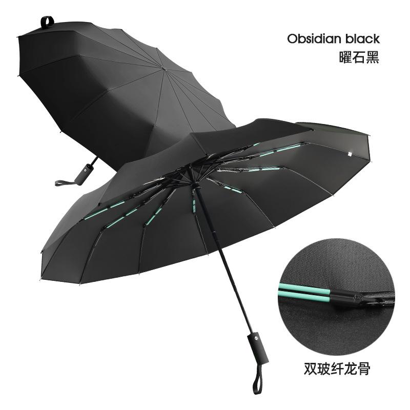 16-Bone double keel automatic umbrella 32-bone wind-resistant sunshade vinyl sun umbrella plus umbrella umbrella