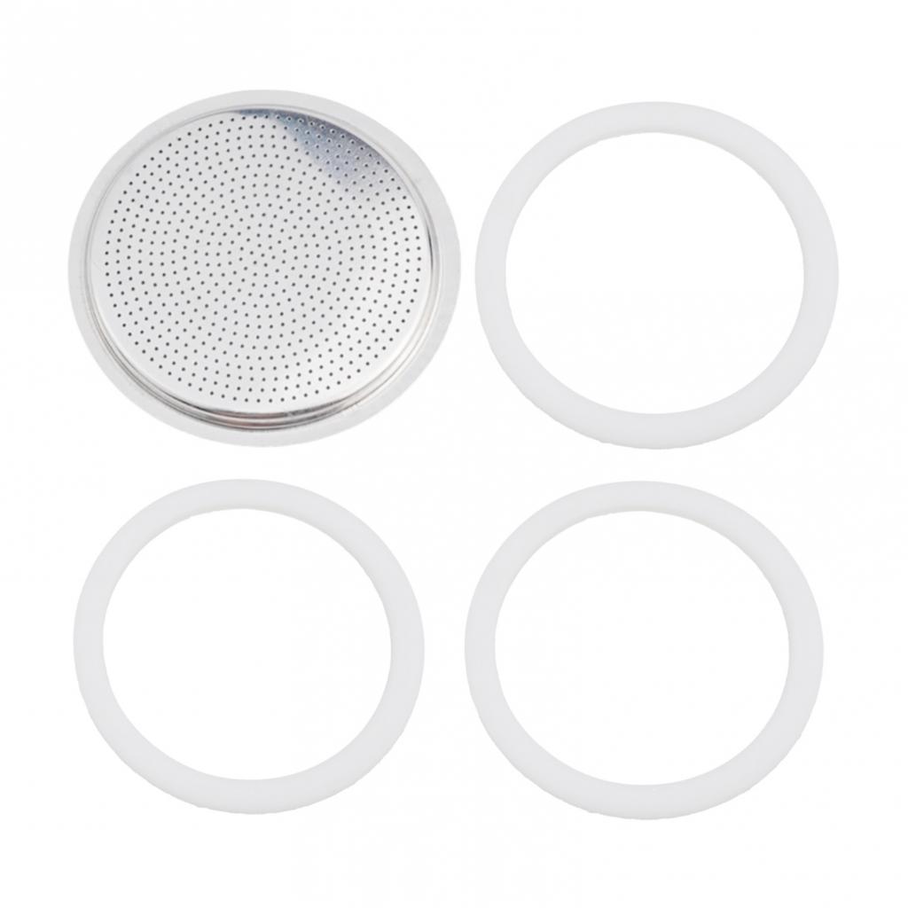 Silicone Ring Seals Ring Stainless Steel Strainer Easy To Clean For Espresso Pot