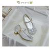 Kristall-Leder Prinzessinnenschuhe für kleine Mädchen - 2025 Frühling/Herbst High-Heel Kinderschuhe