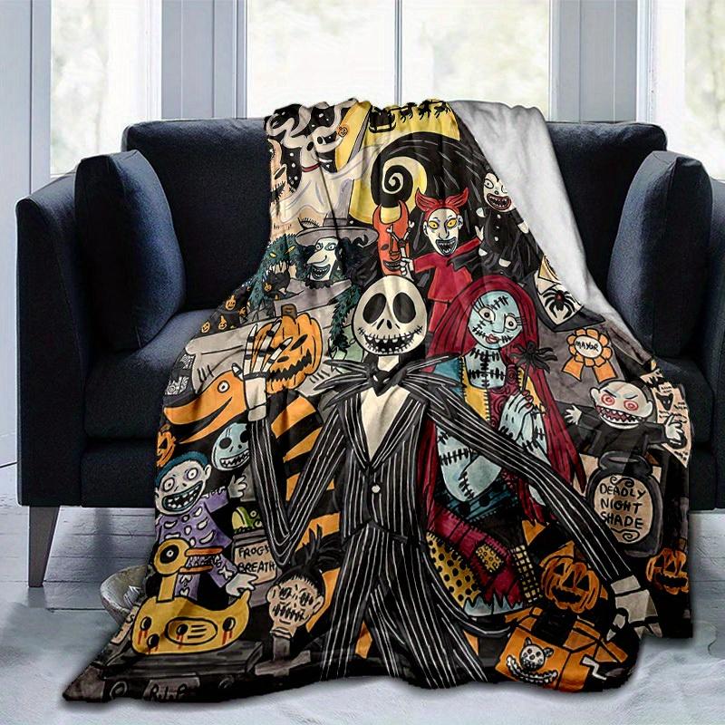 1 ks, Útulná deka s motivem The Nightmare Before Christmas pro domácí dekoraci: Perfektní dárek do ložnice, obývacího pokoje, na cesty, kempování, do auta