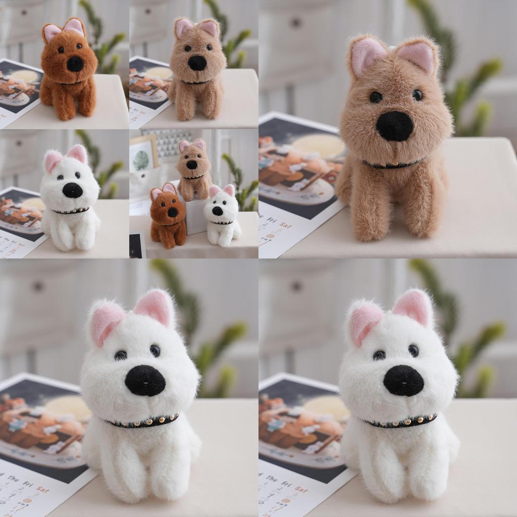 West Highland White Terrier Plush Toy With Pp Cotton Filling For Kids Gift