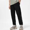 Li Ning Comfortable Casual Letter Print Cuffed Knitted Sports Pants Men Bottoms Black AKLU953-1