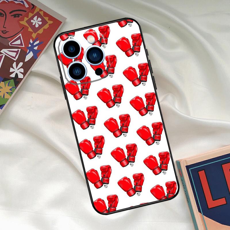 Boxing Gloves Phone Case For iPhone 16 15 14 13 12 11 17 Pro Max 15 16 Plus 12 Mini 16e 17 Air Funda Cover