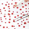 Red Rhinestone Set for Nail Decoration Large Capacity Set for 3D Nail DIY Resin Comes in a Case with and 3000-piece - Art, Nails, Decorations,