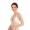 Summer Solid Color Front Button Triangle Bra Cotton Feel No Underwire Bra Breathable Back Women's Bra