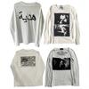 Y2K Streetwear Dlouhý rukáv Abstraktní potisk Ležérní Punkový styl Unisex Tričko Dospívající