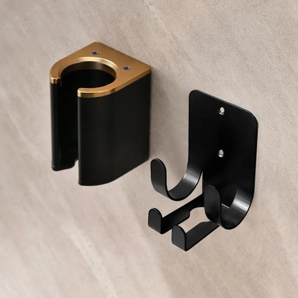 Multi-Functional Curling Iron Straightener Organizer Punch Free Metal Wall Mount Holder Storage Rack for Dyson Bathroom