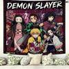 Demon Slayer Kimetsu No Yaiba Wall Tapestry Aesthetic Wall Hanging Printed Fabric Blanket Decorative Tapestries for Bedroom Living Room Home Decor
