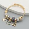 Panjia Gold Stainless Steel Adjustable Fashion Bracelet - Versatile, High-End, and Fade-Resistant Jewelry