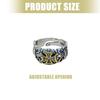 HX6F Poseidon Adjustable Rings Masculine Tridents Designs Alloy Gift For Him
