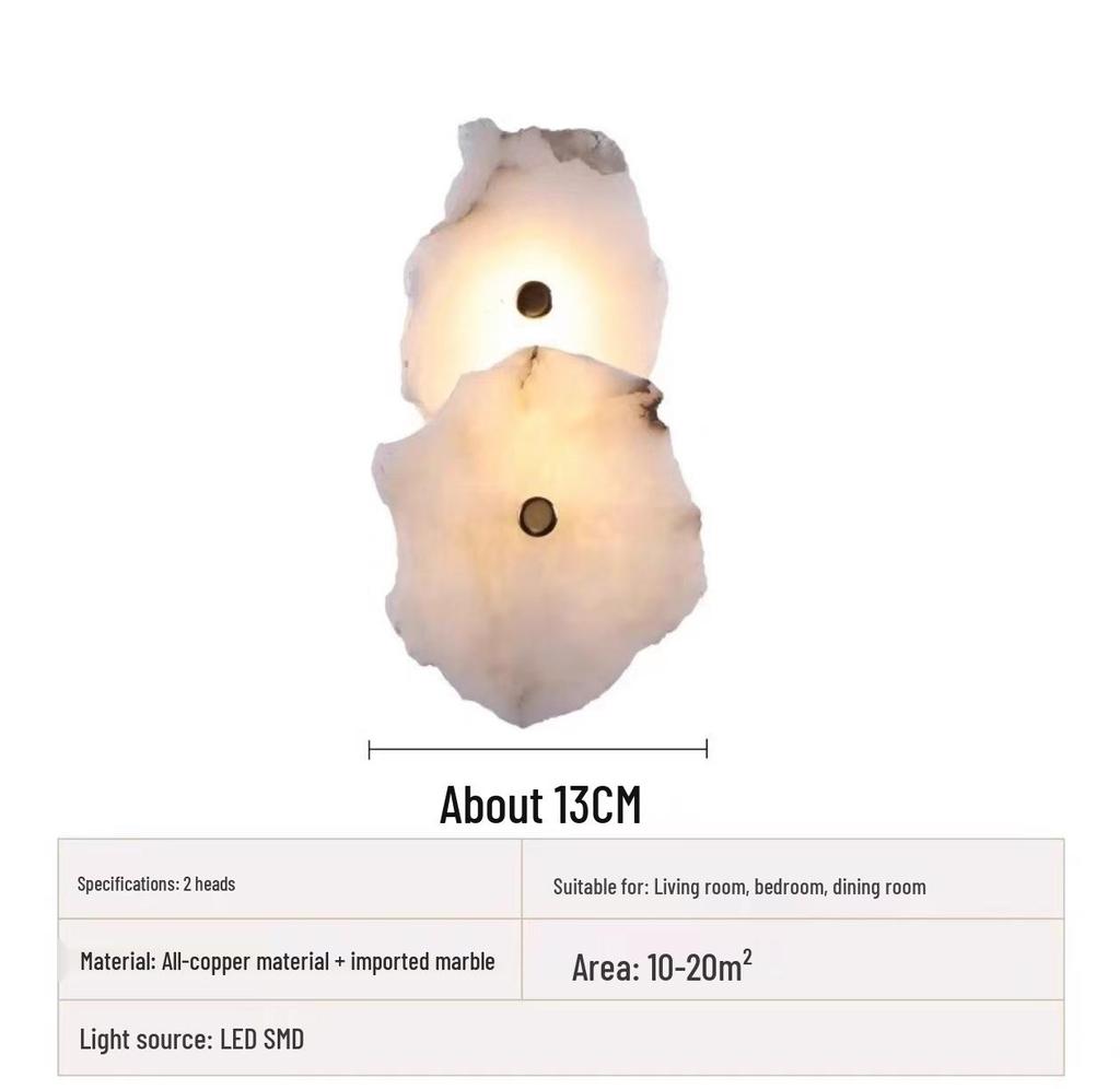 Spanish Alabaster Wall Lamp for Hotel, Villa, Stairway, Bedroom & Corridor Decor
