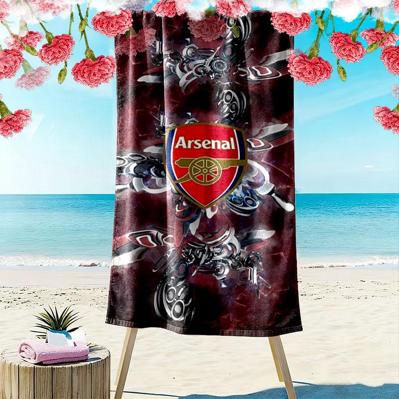 Arsenal F Print Beach Towel, Large Soft Quick Dry Towel for Beach Camping Swimming