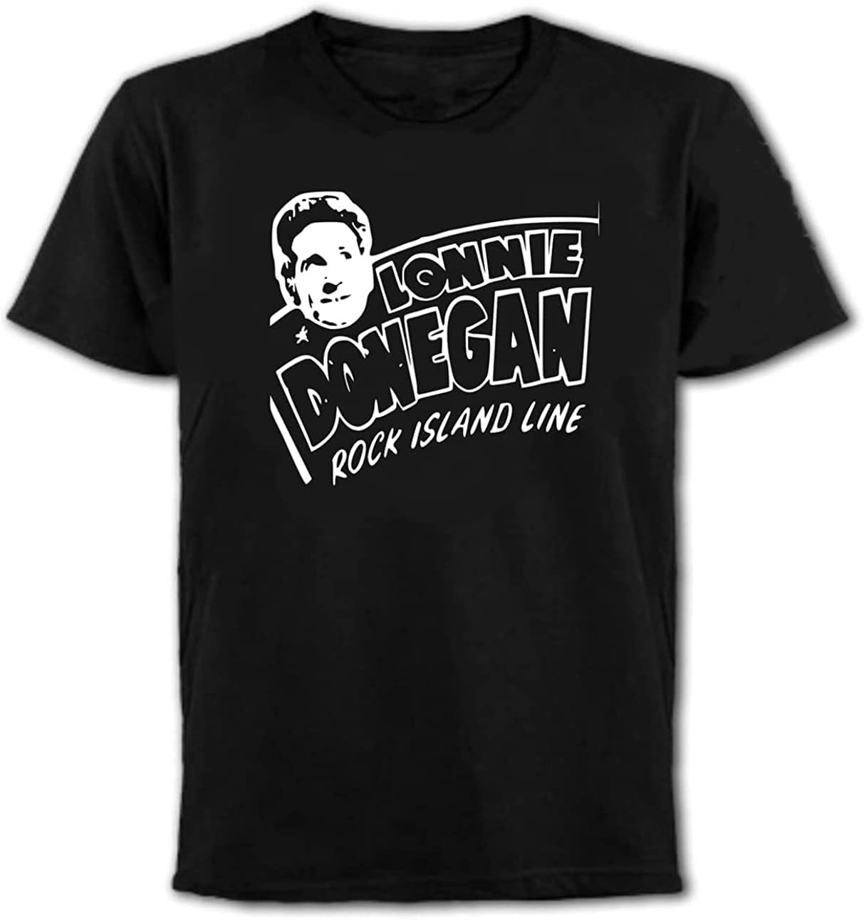 Lonnie Donegan King of Skiffle T-Shirt - 50 s, Rock n Roll Black, Black, XL XS чёрный