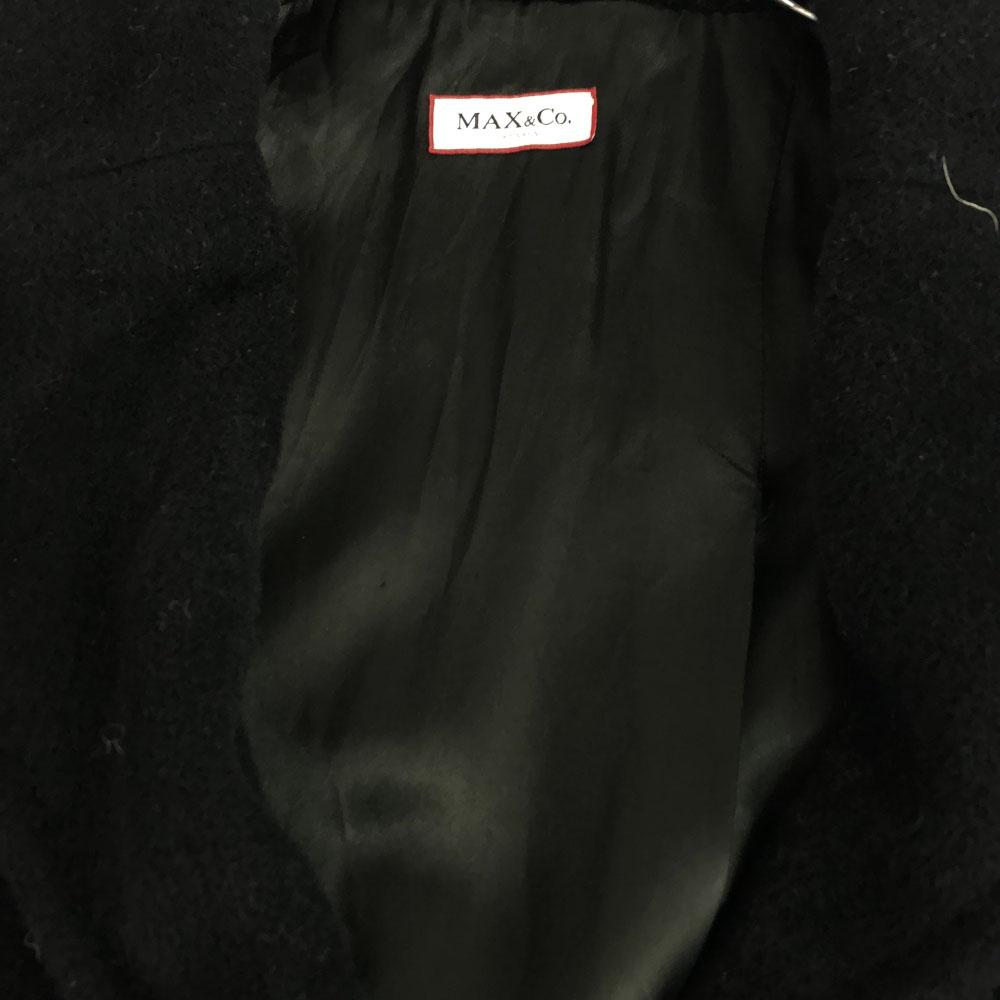 MAX&CO Made In Italy Wool Chester Coat 42 Black Women Used