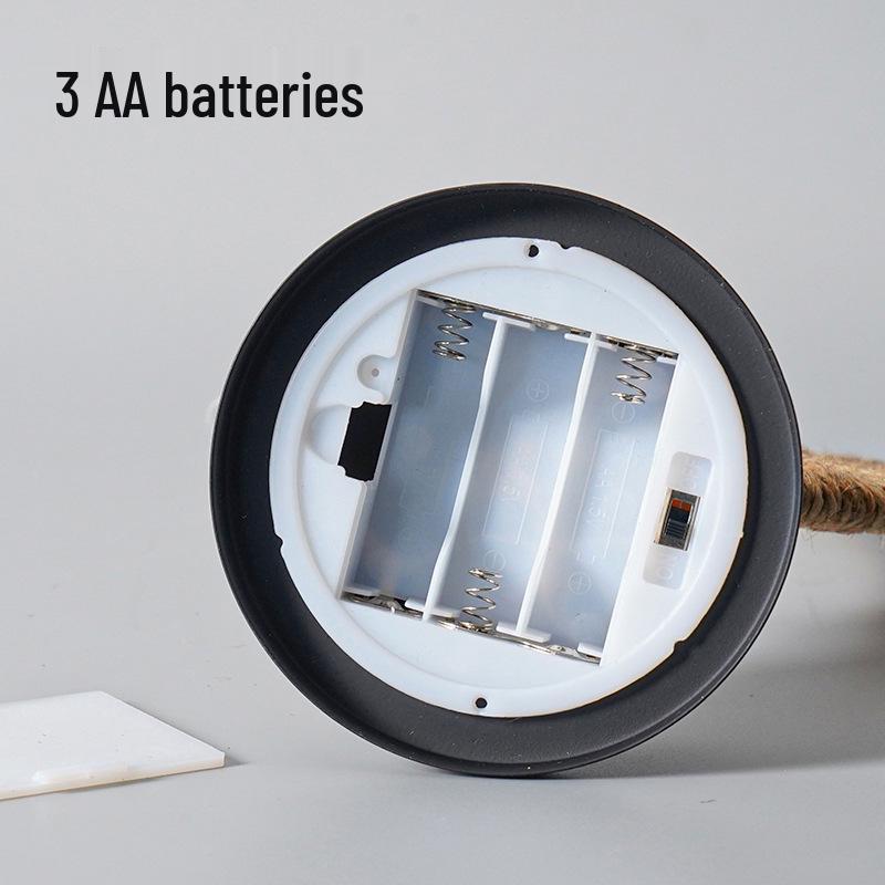 LED Star and Moon Vine Ball Desk Lamp with Hemp Rope and Iron Art - USB Decorative Night Light