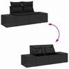 Garden Sofa Set with Storage 6 pcs Black Poly Rattan